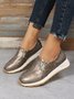 Women's Casual Printing Zip Up Flat Shoes