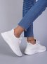 Plus Size Plaid Mesh Fabric Slip On Sneakers