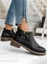 Women's Simple Plain Buckle Embellished Zip Booties