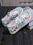 Plus Size Printing Comfy Slip On Canvas Boat Shoes
