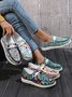 Plus Size Printing Comfy Slip On Canvas Boat Shoes