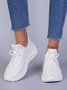 Plus Size Plaid Mesh Fabric Slip On Sneakers