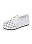 Classic Old Flower Abstract Graphic Studded Lace-up Shoes
