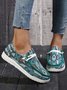 Plus Size Printing Comfy Slip On Canvas Boat Shoes