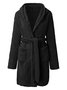 Plush Pajamas Solid Color Hooded Home Clothes Warm Robes Plus Size