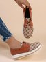 Classic Old Flower Abstract Graphic Studded Lace-up Shoes