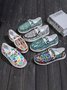 Plus Size Printing Comfy Slip On Canvas Boat Shoes