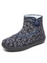 Ethnic Style Plant Graphics Warm Plus Velvet Outdoor Snow Boots