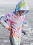 Crew Neck Vintage Long Sleeve Tie-Dye Pattern Two-Piece Set