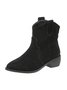 Vintage Suede Pointed Toe Chunky Heel Cowboy Boots