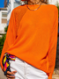 Casual Long Sleeve Crew Neck Top Sweater