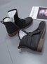 Anti-Suede Buckle Panel Vintage Insulated Booties