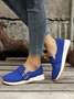 Casual Plain Color Buckle Strap Slip On Flat Sneakers