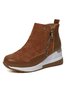 Faux Suede Panel Sports Booties