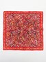 Boho Casual Cashew Flower Ethnic Pattern Paisley Silk Scarf Hawaiian Vacation Accessories