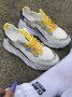 Breathable Mesh Fabric Color Block Slip On Sports Sneakers