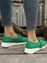 Casual Plain Color Buckle Strap Slip On Flat Sneakers