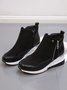 Faux Suede Panel Sports Booties