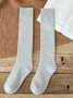Casual Cotton Solid Color High Stretch Socks Tall Socks Everyday Accessories