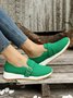 Casual Plain Color Buckle Strap Slip On Flat Sneakers