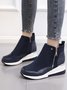 Faux Suede Panel Sports Booties
