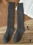 Casual Cotton Solid Color High Stretch Socks Tall Socks Everyday Accessories