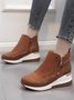 Faux Suede Panel Sports Booties