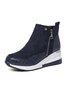 Faux Suede Panel Sports Booties