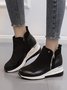 Faux Suede Panel Sports Booties