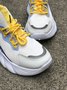 Breathable Mesh Fabric Color Block Slip On Sports Sneakers