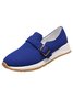 Casual Plain Color Buckle Strap Slip On Flat Sneakers