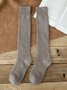 Casual Cotton Solid Color High Stretch Socks Tall Socks Everyday Accessories