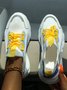 Breathable Mesh Fabric Color Block Slip On Sports Sneakers