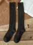 Casual Cotton Solid Color High Stretch Socks Tall Socks Everyday Accessories