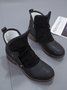 Anti-Suede Buckle Panel Vintage Insulated Booties