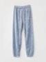 Home Warmth Thickened Coral Fleece Trousers