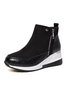 Faux Suede Panel Sports Booties