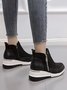 Faux Suede Panel Sports Booties