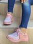 Plus Size  Split Joint Breathable Mesh Fabric Slip On Sneakers