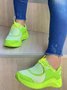 Plus Size  Split Joint Breathable Mesh Fabric Slip On Sneakers