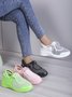 Plus Size  Split Joint Breathable Mesh Fabric Slip On Sneakers