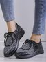 Plus Size  Split Joint Breathable Mesh Fabric Slip On Sneakers
