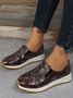 Women's Snakeskin Casual Slip On Sneakers