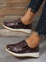 Women's Snakeskin Casual Slip On Sneakers