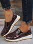Women's Snakeskin Casual Slip On Sneakers