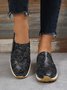 Women's Snakeskin Casual Slip On Sneakers