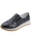 Women's Snakeskin Casual Slip On Sneakers