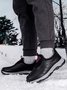 Women's Split Joint Warm Lined Slip On Sports Sneakers