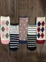 Casual Striped Dog Pattern Cotton Socks Home Daily Commute Accessories