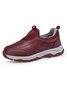 Women's Split Joint Warm Lined Slip On Sports Sneakers
